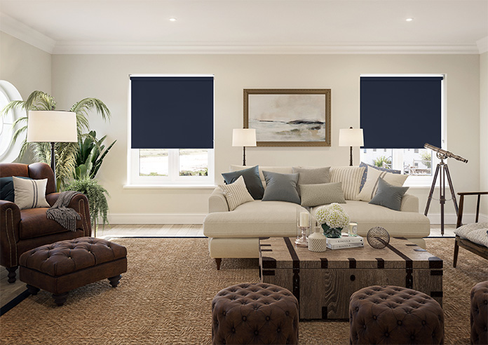 Florenza (Blackout), Midnight Blue - Twist&Fit Roller Blind - Image 8